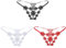 WMUVAZA G-String Ficelle Femme String, 3 pièces Sexy Lace Thongs, Chic sous Vetements Feminins Grande Taille Culotte Tanga Dentelle Stretch Slip Taille Basse String Underwear Thong