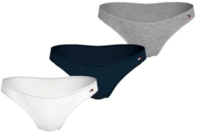 Tommy Hilfiger Damen 3er Pack Slips Bikini Form Gerippt