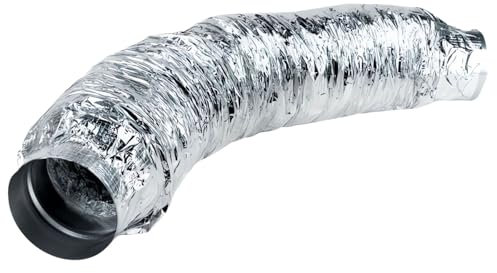 Weedness Grow Abluft Schalldämpfer 100 mm für Abluftsysteme, super flexibel - Rohrlüfter Abluftschlauch Isoliert Indoor Anbau Klimagerät Klimaanlage