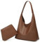 JEKAVA Handtasche Damen Tote Bag Mittelgroß Umhängetasche Leder Hobo Shopper Tasche Tragetasche Beuteltasche Achselhöhle Schultertasche 2-Teiliges Set für Freizeit, Arbeit, Reisen