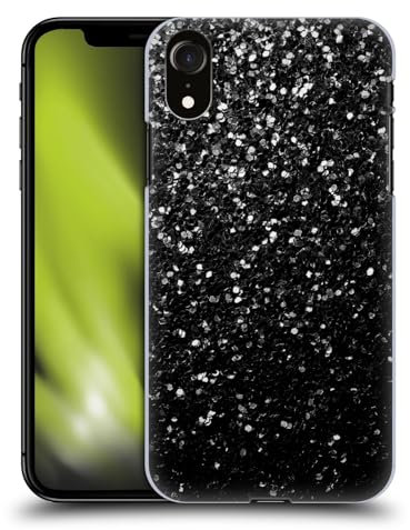 Head Case Designs Offizielle PLdesign Schwarz Funkelnde Drucke Harte Rueckseiten Handyhülle Hülle Huelle kompatibel mit Apple iPhone XR
