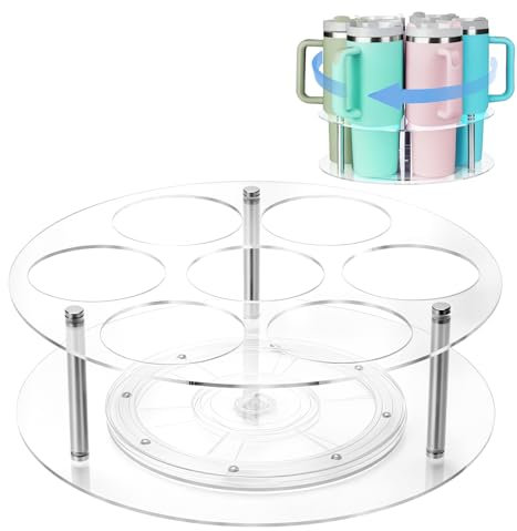 Stanley Cup Tumbler Organizer, Rotatable Holder for 40 oz Stanley Bottles, Kitchen Storage