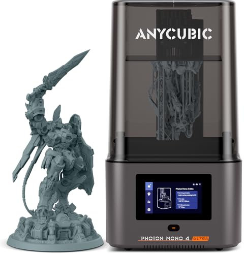 ANYCUBIC Impresora 3D Resina Photon Mono 4 Ultra con 8 Idiomas, Tamaño de Impresión 135,4 x 87 x 165 cm, Velocidad Máxima de Impresión de hasta 120 mm/h, Pantalla LCD 7' 10K Mono con Fuente de Luz COB