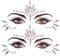 Edelsteine Temporäre Tattoos Glitzer Schmucksteine, 2 Stück Strass Gesicht Juwelen Kristalle Strasssteine für Frauen Halloween Club Cosplay Kostüm Gesicht Edelsteine Aufkleber