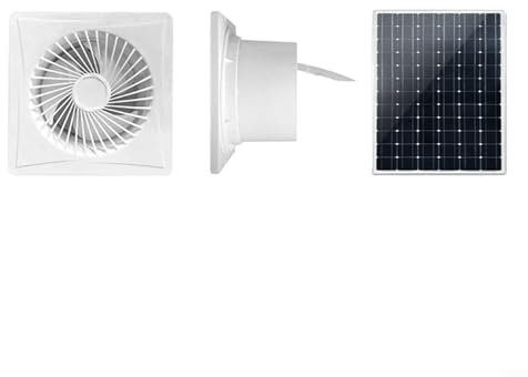SZSXYBZ Ventilateur extracteur d'air solaire 12 V CC pour la maison, la cuisine et la salle de bain, design sans moustiques, fonctionne à l'énergie solaire (15,2 cm)