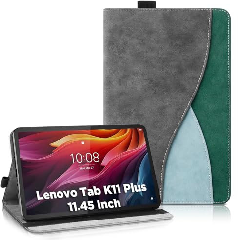 AsWant Custodia per Lenovo Tab K11 Plus/M11 Plus - Pelle Ultra Sottile PU Case con Funzione Stand Tablet Protettiva (Blu)