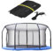 Trampolin Sicherheitsnetz 305 366 427 cm Ersatznetz Tampolin innenliegend Netz mit Reißverschluss und Schnallen, Schutznetz für Gartentrampolin, für 6/8 Stangen, Netzhöhe 170 cm (305cm (6 Stangen))