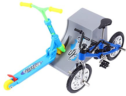 ERINGOGO Set De Jouets De Bureau Mini Vélo Et Scooter pour Doigts Loisirs Et Jeu De Plateau Kit Éducatif Alliage d Aluminium Et Plastique pour Garçon Fille Et Adultes