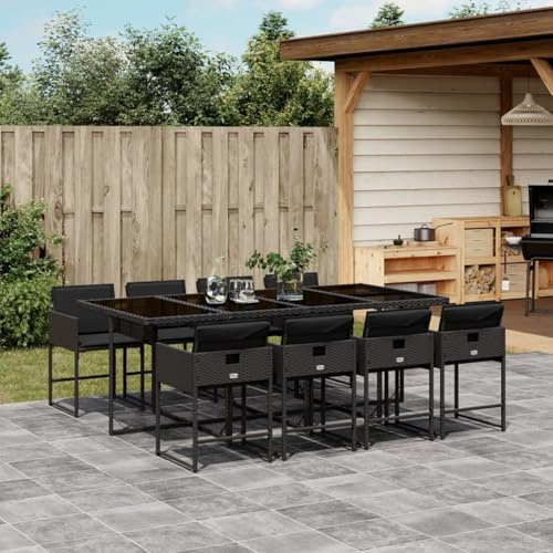 Festnight Gartenmöbel Set 8 Stühle mit Tisch Gartenmöbel Set 8 Personen Terrassenmöbel Außen Sitzgruppe Outdoor Gartentisch mit Stühlen Set Garten Essgruppe Wetterfest Gartengarnitur