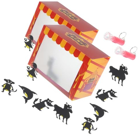 KICHOUSE 2 Stück Kinder Puppentheater Schattenspielset Zum Basteln Selbstgemacht Kreatives Puppenbausatz Pädagogisch Für Spielerisches Lernen Und Erzählspaß