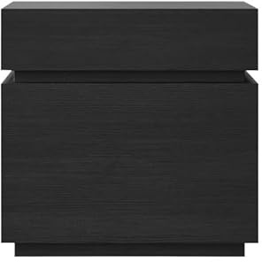 SAMCIOI Table de Chevet Noire Style Chinois, Meuble for Chambre à Coucher, Petit Appartement, Rangement en Bois Massif Table Basse