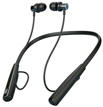 Bluetooth 5.3 Nackenbügel Kopfhörer Sport Bluetooth Kopfhörer 30Std Akku | 3D Surround, Magnet Ohrhörer, USB-C Schnellladen, IPX4 Dual-Device, Bluetooth Kopfhörer mit Kabel, für Laufen Training