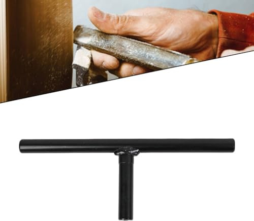 NEIQIUWING 9-Zoll-Drechselwerkzeugauflage aus Stahl für Mini-Drechselbänke, T-förmig, 16 mm Schaftdurchmesser, schwarz