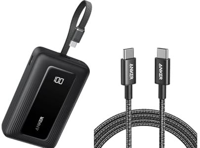 Anker Powerbank (20000mAh) & Anker Kabel (USB-C, 100W)