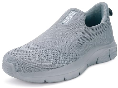Zapatillas Sin Cordones Hombre Zapatillas Casual para Mujer,Gris,38EU