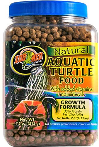 Zoo Med Food Natural Acquatic Turtle - Crescita, Cibo Tartarughe d'acqua in pellet, Galleggiante, 212 GR