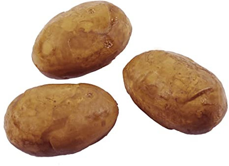 Deco Woerner Kartoffeln Lebensmittel-Attrappe 11 x 14 cm 3 STK. Fake Kartoffel Deko Gemüse naturgetreue Kartoffeln Künstliches Gemüse