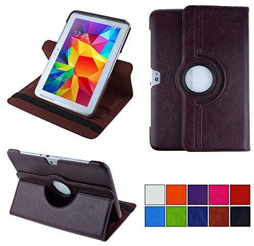 COOVY® 2.0 Case for Samsung Galaxy Note 10.1 GT-N8000 GT-N8010 GT-N8020 360° Rotation Smart Cover Case Stand | Brown