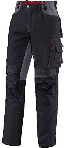 BP Workwear 1789-555-32 Arbeitshose - Gummizug im Rücken - Bundfalten - Normale Passform - Größe: 60n - Farbe: schwarz/dunkelgrau