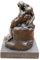 Antike Fundgrube Bronze Figur Der Kuss nach Rodin auf edlem Marmorsockel | Skulptur Statue | H: 14 cm (551)