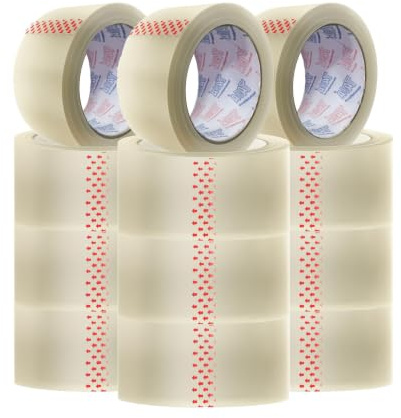 12X TAHA BIG Rolls Of CLEAR STRONG Parcel Tape Packing sellotape Packaging 48mm x 66m