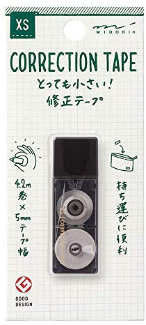 Midori Korrekturband, XS Serie, schwarz (35262006)