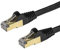 StarTech.com 1 m CAT6a Ethernet Cable - 10 Gigabit Shielded Snagless RJ45 100W PoE Patch Cord - 10GbE STP Category 6a Network Cable w/Strain Relief - Black Fluke Tested UL/TIA Certified (6ASPAT1MBK)