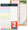 Arteza Menüplaner Block für die ganze Woche, 2x Notizblock Magnetisch mit 60 Premium Seiten 15.24 x 22.86 cm, perforierter Essensplaner und Einkaufsliste für den Kühlschrank