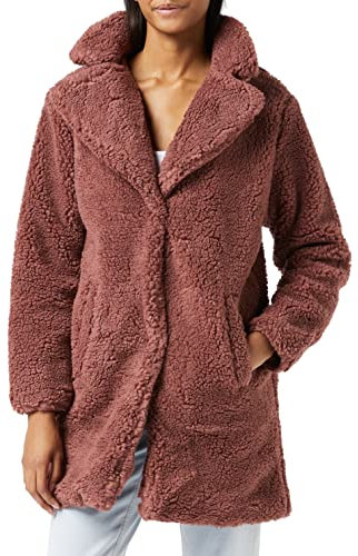 Urban Classics Ladies Oversized Sherpa Coat Giubbotto, Rosa (Darkrose 01472), M Donna