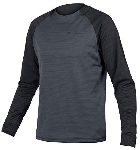 Endura MTB-Jersey Langarm SingleTrack Fleece Schwarz Gr. XXL