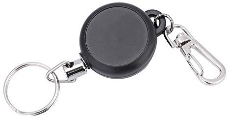 Yosoo Health Gear Llavero retráctil, llavero, cuerda de alambre de acero inoxidable de 60 cm, llavero retráctil, cierre de llave extensible, llavero antipérdida