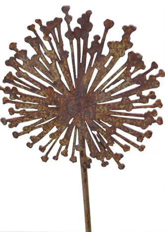 Rostdeko Allium auf Stab
