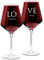Maverton Set de 2 Verres à Vin en Cristal - Verres gravés 490 ml - Cadeau d’anniversaire pour chaque Couple - Verre Classique pour parents - amis - Love