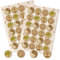 Logbuch-Verlag 48 Aufkleber Lebensbaum Baum Ginkgo Blume des Lebens Ying Yang 4 cm rund Geburtstag Sticker