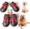 CovertSafe& Hundestiefel für Hunde, rutschfest, wasserdicht, Hundeschuhe für mittelgroße bis große Hunde, 4 Stück, mit robuster Sohle, schwarz-rot