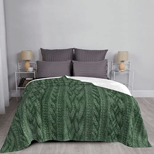 Pine Green Zopfmuster Decke Tagesdecke Bett Plaid Bettdecke Tagesdecke Kapuzendecke Bettwäsche Und Bezüge,120*150Cm