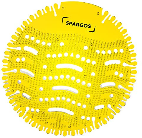 Rejillas Urinario (Paquete de 24) Limon Desodorante Pastel de urinario Protección Contra el Olor Anti Salpicadura Por Aseos en la Oficina del Baño Estadios Escuelas con Guantes Gratis