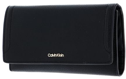Calvin Klein Damen Elevated Trifold LG K60K609917 Geldbörsen, Schwarz (Ck Black)