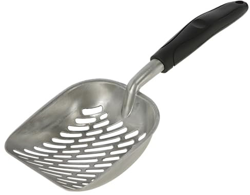 Kerbl Pet Streuschaufel Alu, schwarz, 35 x 14 cm,mit Kunststoffgriff