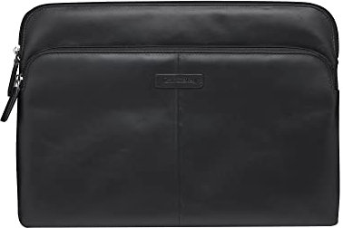 dbramante1928 - Skagen Pro+ Laptophülle - Kompatibel für MacBook Pro Laptop 14 - Laptop-Hülle - Sleeve Laptop tasche - Außentasche & Reißverschluss - Hochwertigem Leder - Black 2nd