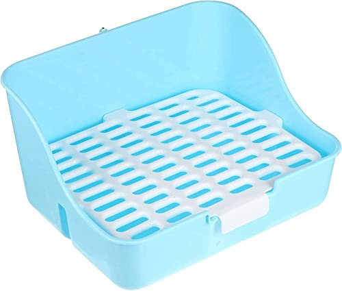 EdirFtra Kaninchen Nest Box Toilette Kleintier Töpfchen Trainer Horn Nest Bettwäsche Box Haustier Pfannen mit Schublade für Erwachsene Meerschweinchen Hamster Chinchilla Frettchen Käfig Zubehör