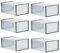 Stackable Shoe Box, Plastic Stackable Shoe Storage Box, Shoe Organizer Drawer box for Women/Men (6 Piece, Grey)