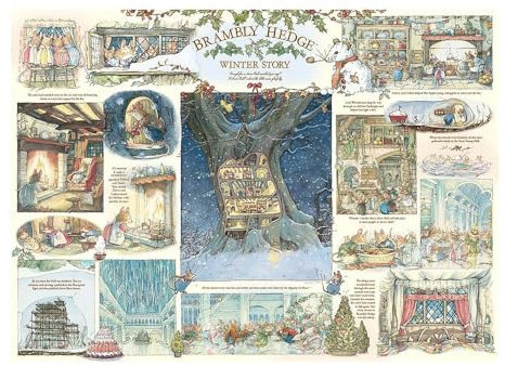 Cobble Hill 1000 Piece Jigsaw Puzzle - Brambly Hedge Winter Story - Poster Included