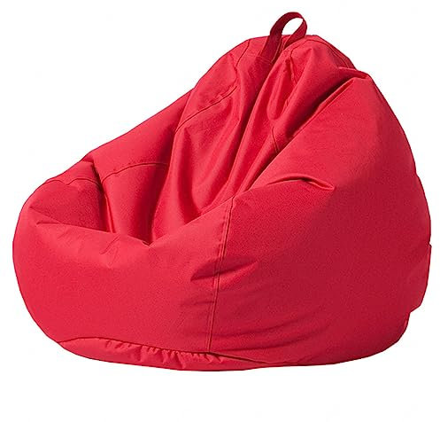 NIBHZ Sitzsack, Sitzsäcke, Sitzsack, Stuhl, Sitzsack, Sitzsack, Sitzkissen für Schlafzimmer, Sessel, Schlafzimmer, Teenager-Sitzpuff, Snorlax-Sitzpuff, Wohnzimmer,Red-90cmx110cm