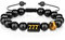 Bishilin Armbänder für Herren Verstellbar, Perlenarmband Chakra 10MM Schwarz Onyx mit Zahl 777 Charms Armbänder Männer Personalisiert