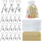 Schutzengel Anhänger, 30 Stück Danke Schlüsselanhänger mit OrganzaBeutel Geschenkanhänger, Kleine Engel Anhänger für Gastgeschenke Taufe, Giveaways Konfirmation, Hochzeit, Dankeschön