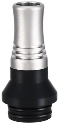 WratryParts 810 Tips 9 Holes Long Drip Tip Prevent Eliquid Mouthpieces For RTA RDA Subohm Tank (Black Silver)