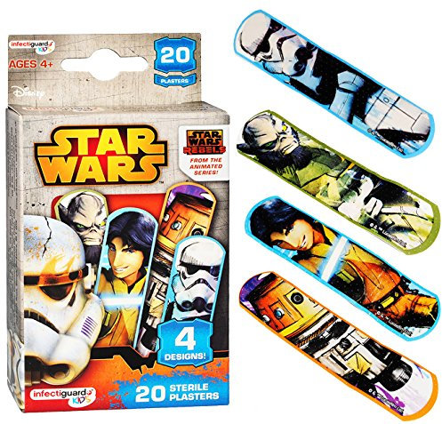 alles-meine.de GmbH 100 TLG. Pflasterset - Star Wars/Rebels - wasserfeste Pflaster - bunt Kinderpflaster - Darth Vader/Stormtrooper - Yoda - für Kinder und Erwachsene/T..