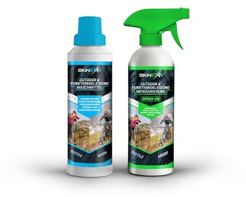 SkinStar Outdoor & Funktionskleidung Waschmittel + Spray-On Imprägnierung Doppelpack je 500ml