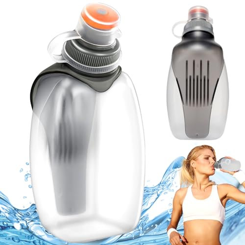 250 ML Botella de Agua Deportiva, Pequeñas Botellas de Agua a Prueba de Fugas con Clip Trasero, Botella Blanda Libre-BPA a Prueba de Fugas Ideal para Running Ciclismo Senderismo